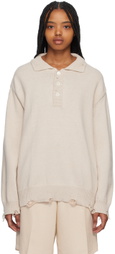 Youth Beige Damaged Polo