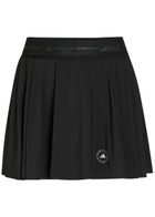 Adidas X Stella Mccartney Training Logo-print Pleated Shell Skort Black