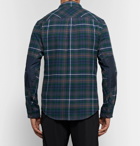 Aztech Mountain - Lodge Peak Checked Cotton-Flannel Shirt - Blue