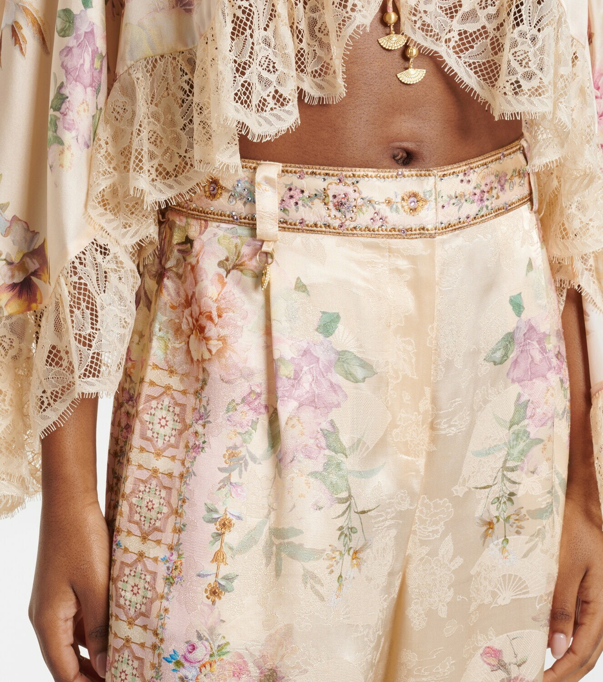 Camilla Printed wide-leg pants