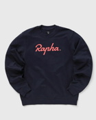 Rapha Men's Cotton Sweatshirt   Large Logo Blue - Mens - Sweatshirts