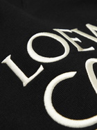 LOEWE - Logo-Embroidered Cotton-Jersey Sweatshirt - Black