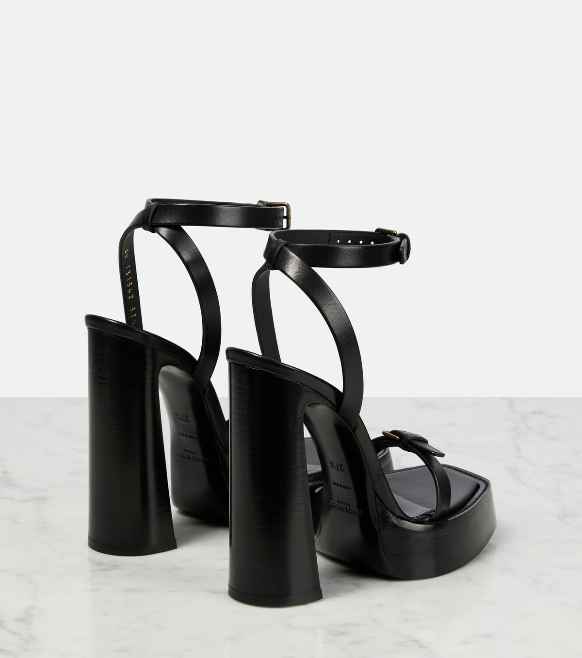 Saint Laurent - Platz platform leather sandals Saint Laurent