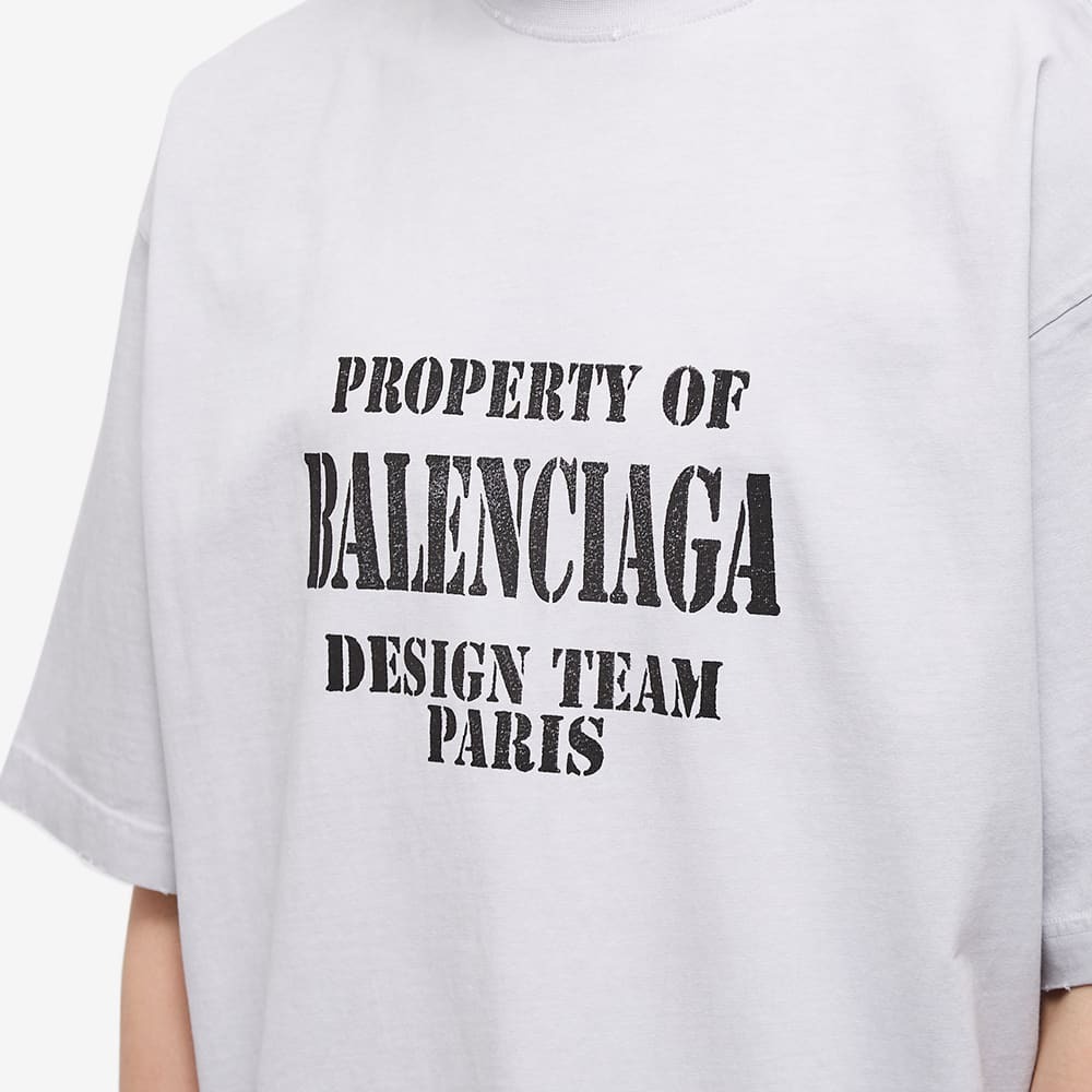 Balenciaga Men's Property Of Oversized T-Shirt in Dirty White