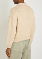 Cole Buxton Beach Textured-knit Cotton Polo Jumper White