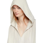 Raquel Allegra White Jersey Gauze Medley Hoodie