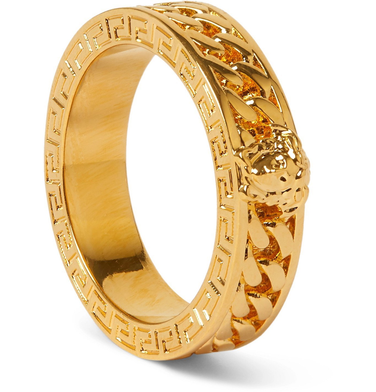 Used] VERSACE Rings / Rings Versace Men's & Women's Medusa Logo Rings /  Rings Champagne Gold Golden Metal ref.359322 - Joli Closet