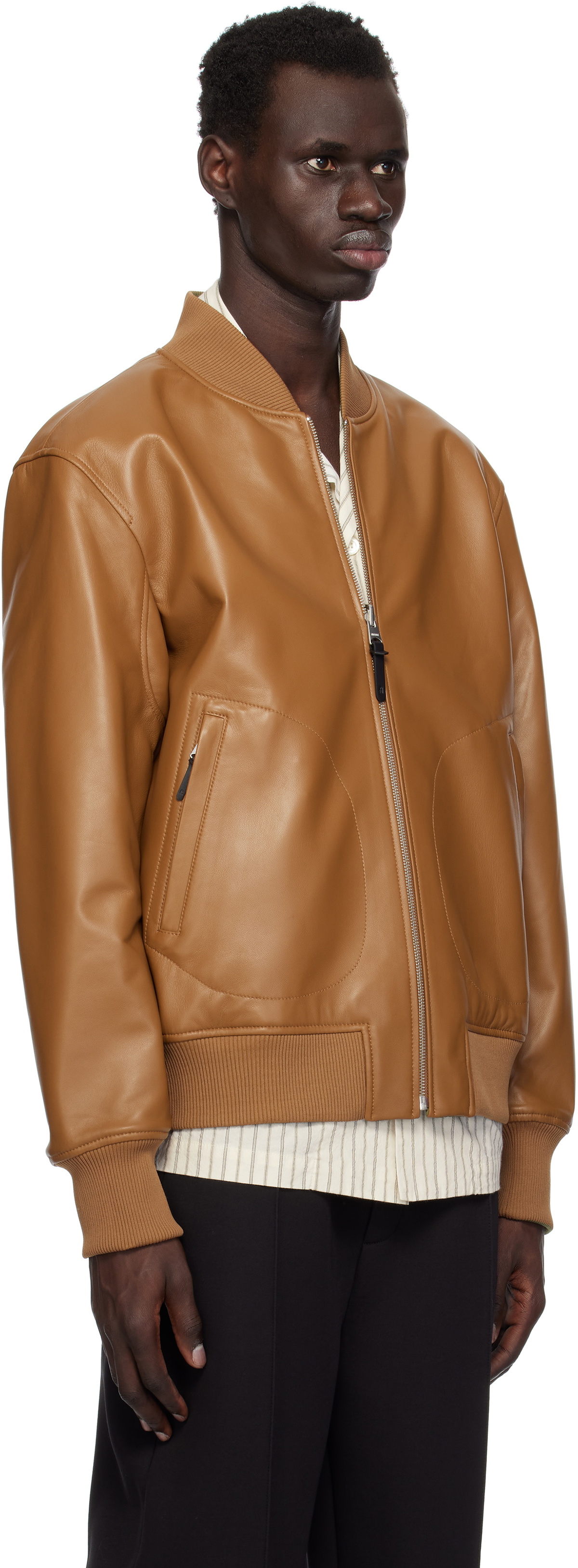 MACKAGE Tan & Khaki Easton-SA Reversible Leather Jacket
