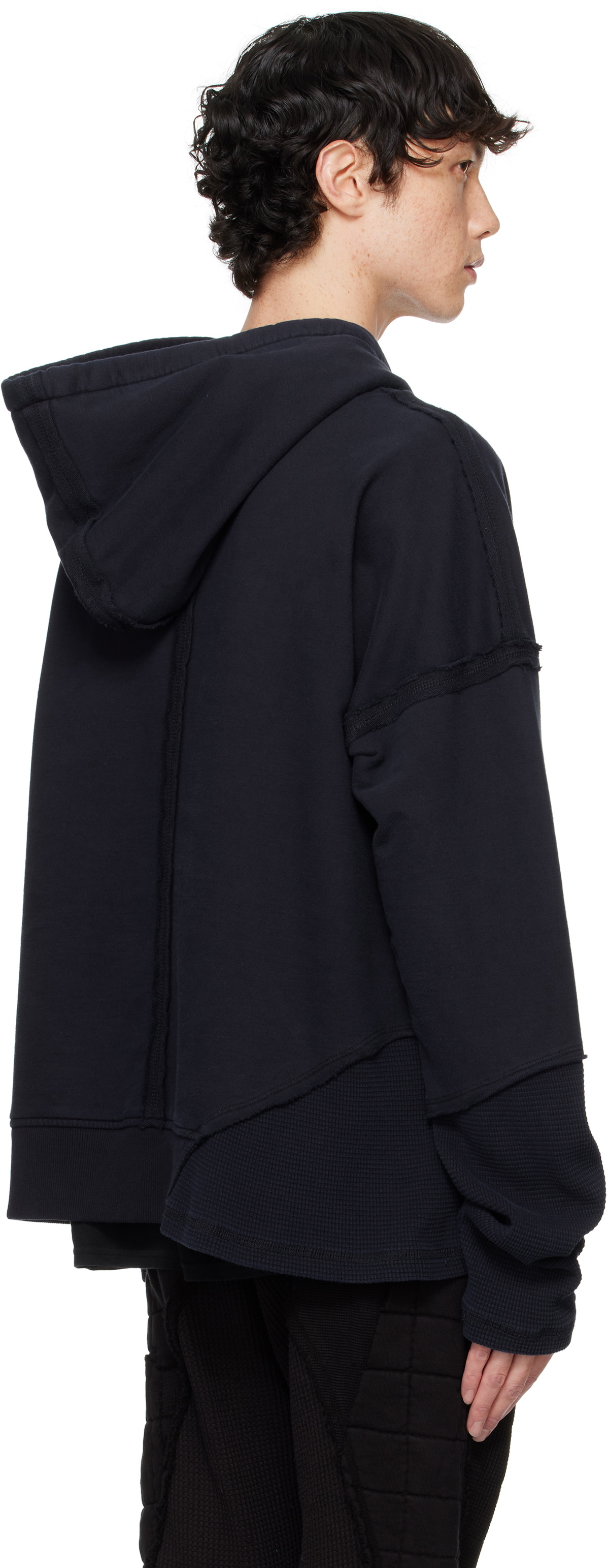 Greg Lauren Navy Drop Hoodie