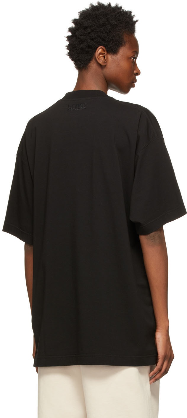 VETEMENTS Black 'Think Globally' Logo T-Shirt Vetements