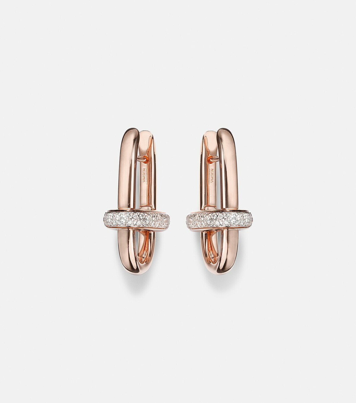 Pomellato Iconica 18kt rose gold earrings with diamonds