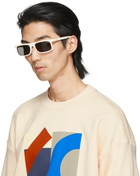 Kenzo Off-White Rectangular Sunglasses