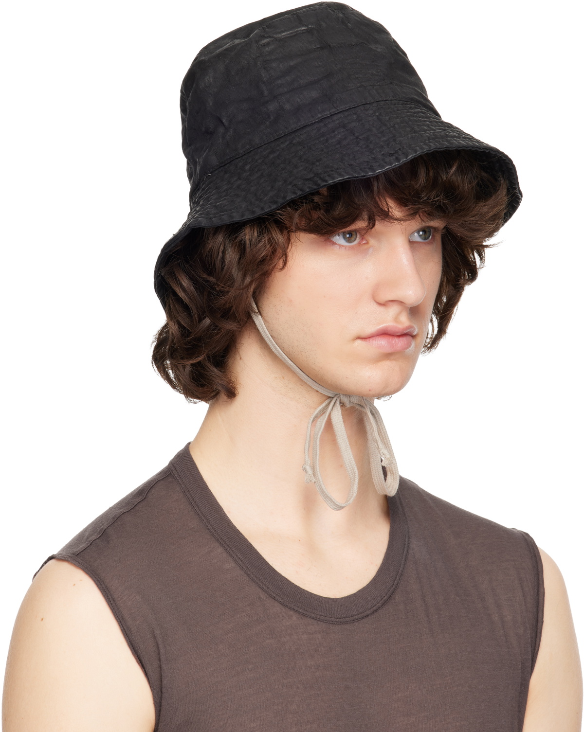 Rick Owens DRKSHDW Black Temple Gilligan Bucket Hat