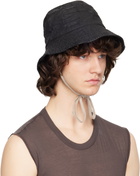 Rick Owens DRKSHDW Black Temple Gilligan Bucket Hat