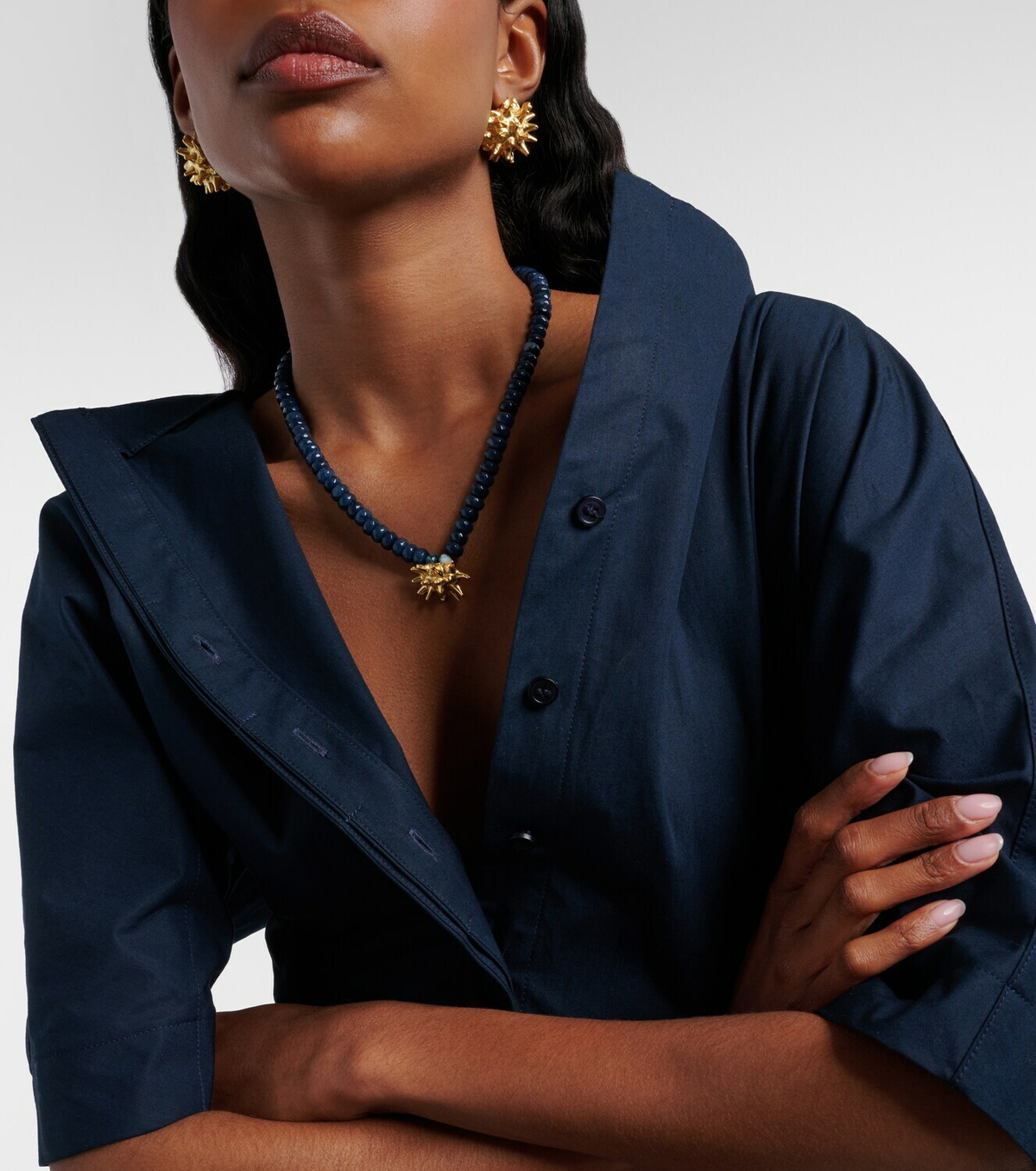 Ysso Sea Urchin necklace with jade