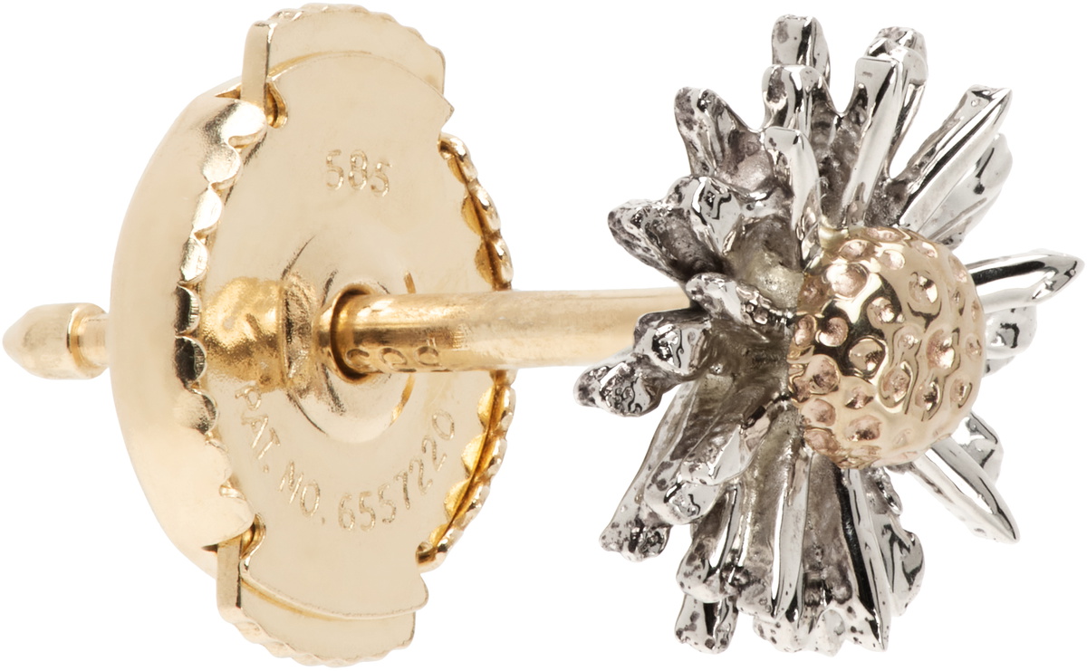 Bernard James White Gold FLORA Daisy Earring