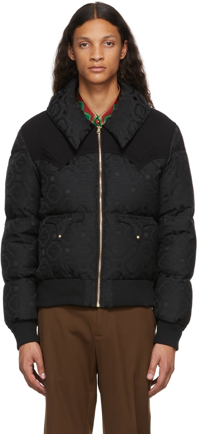 Photo: Casablanca Black Monogram Puffer Jacket