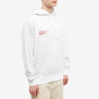 Helmut Lang Men's All Over Logo Popover Hoody in White