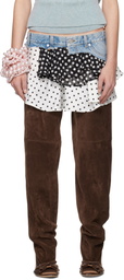 ALL-IN White & Black Polka Dot Triple Miniskirt