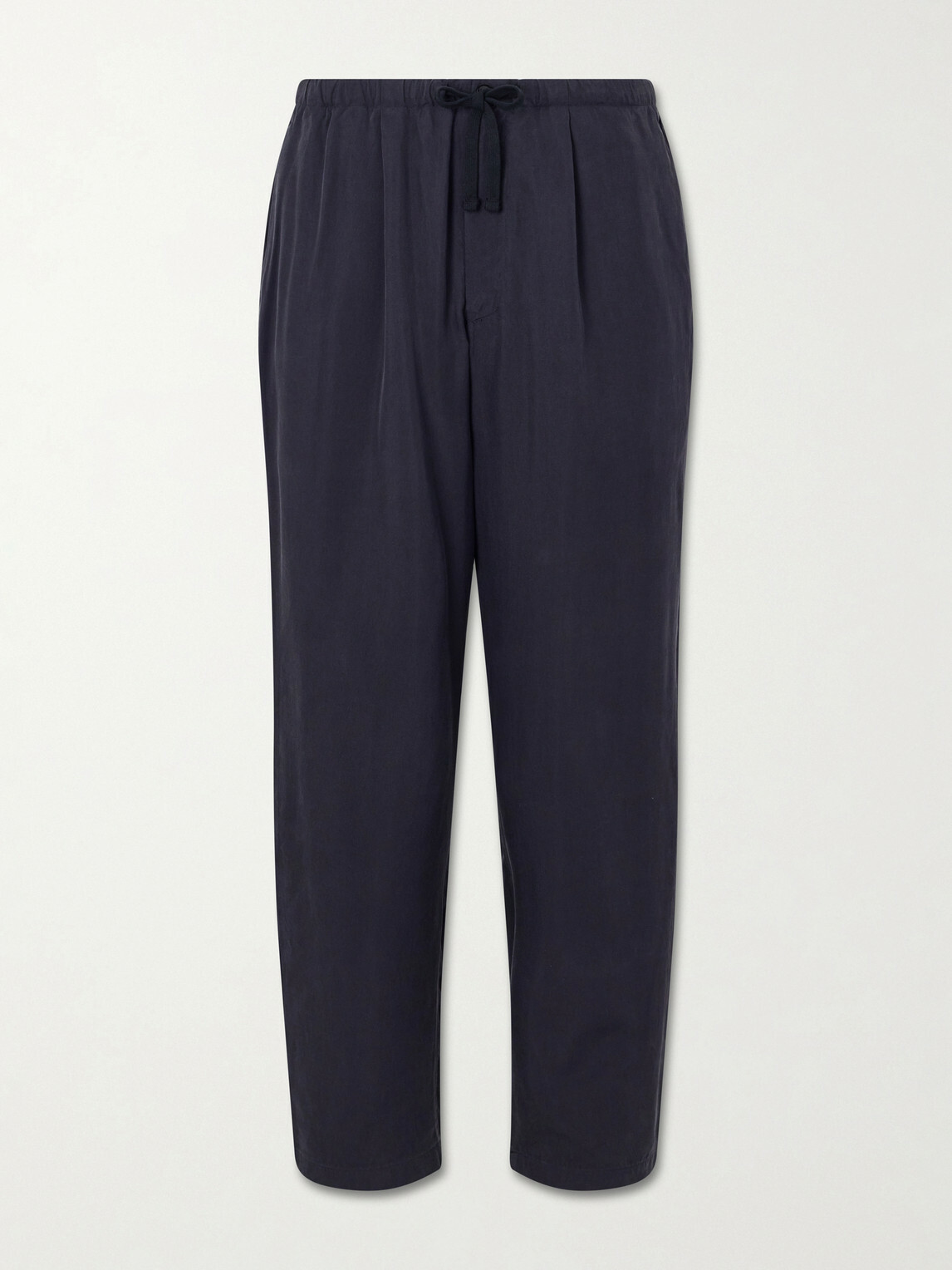 Kaptain Sunshine - Straight-Leg Silk-Gabardine Drawstring Trousers - Blue