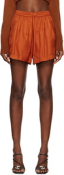 Silk Laundry Orange Slouch Shorts