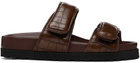 GIABORGHINI Brown Perni 11 Croc Sandals