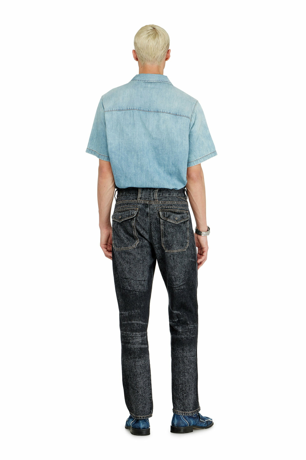 Diesel Relaxed Jeans Low Waist D-Marcus - Jeans Mens in Black
