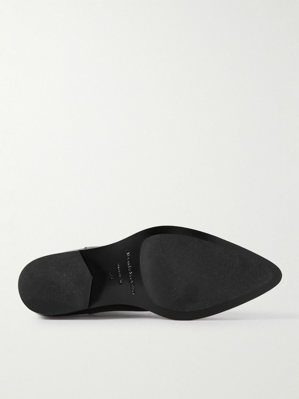 Alexander McQueen - Embellished Leather Chelsea Boots - Black Alexander ...