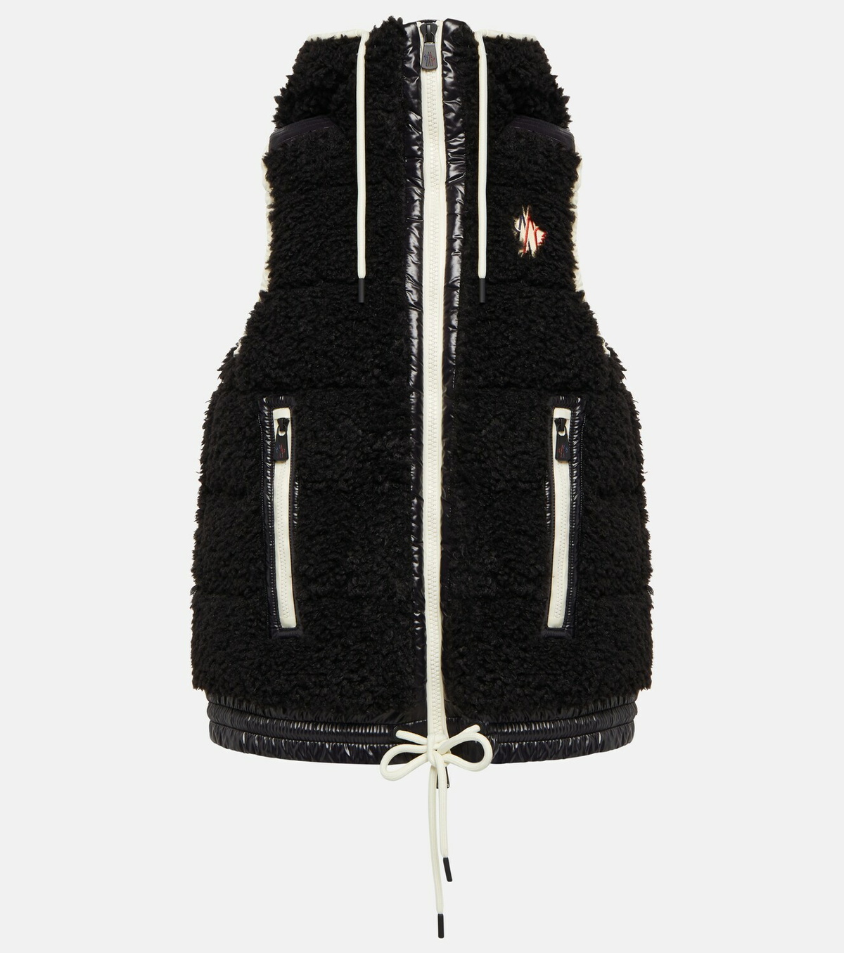 Moncler Grenoble - Logo teddy fleece down vest Moncler Grenoble