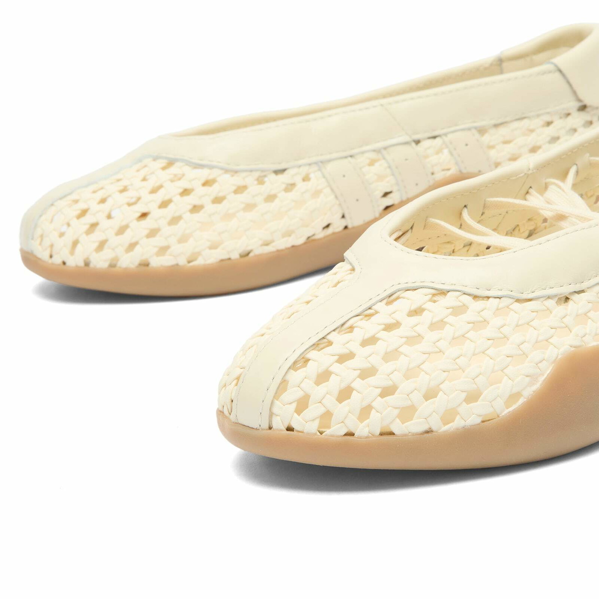 Adidas Women's Taekwondo Mei Ballet W Sneaker in Cream White/Cream White/Gum