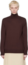 Jil Sander Burgundy Lightweight Turtleneck