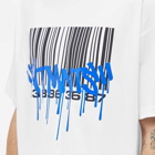 VTMNTS Men's Graffiti Big Barcode T-Shirt in White