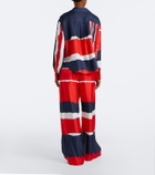 Loewe Printed silk twill wide-leg pants