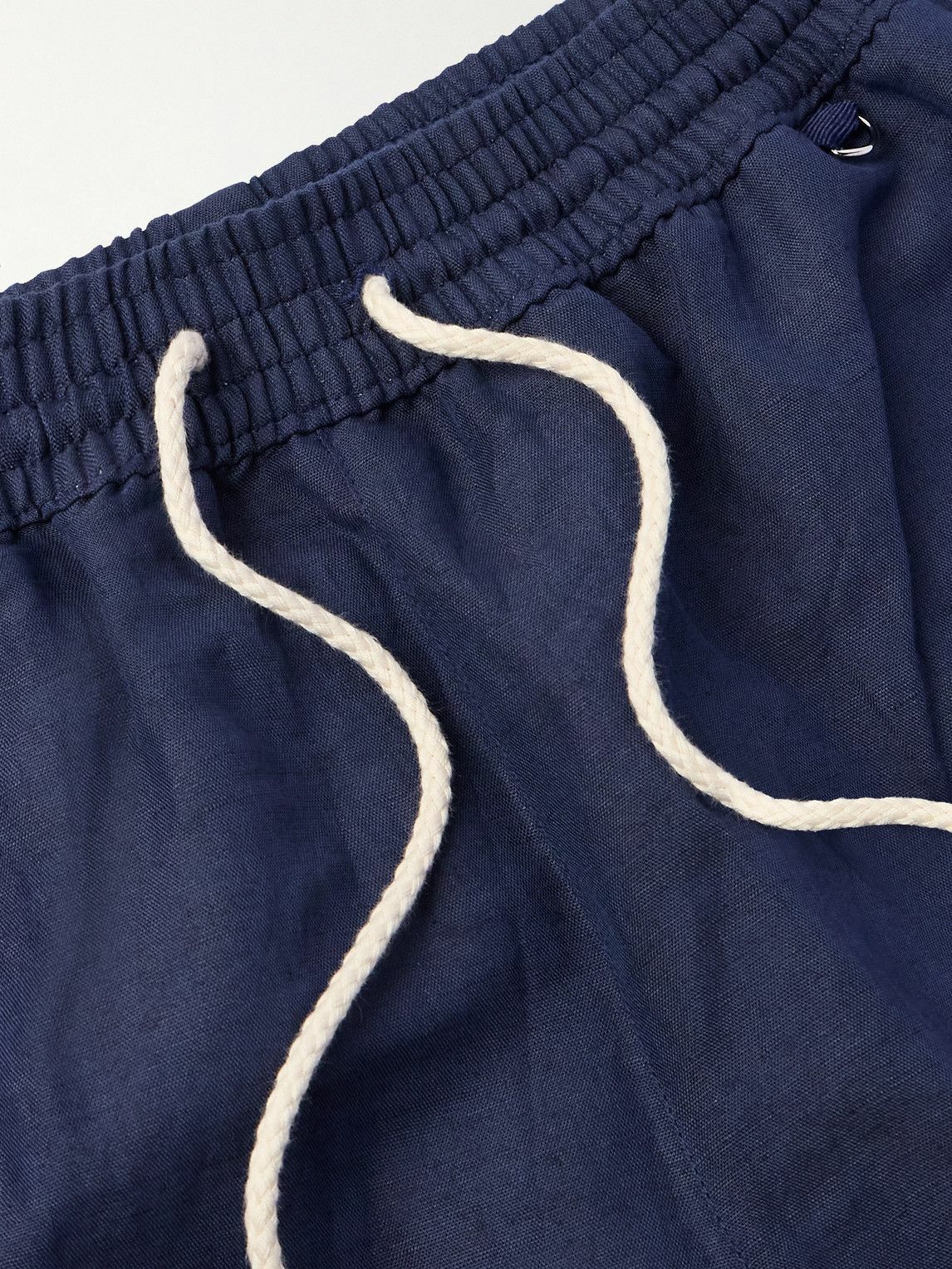 Rubinacci - Straight-Leg Mid-Length Linen Swim Shorts - Blue