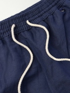 Rubinacci - Straight-Leg Mid-Length Linen Swim Shorts - Blue