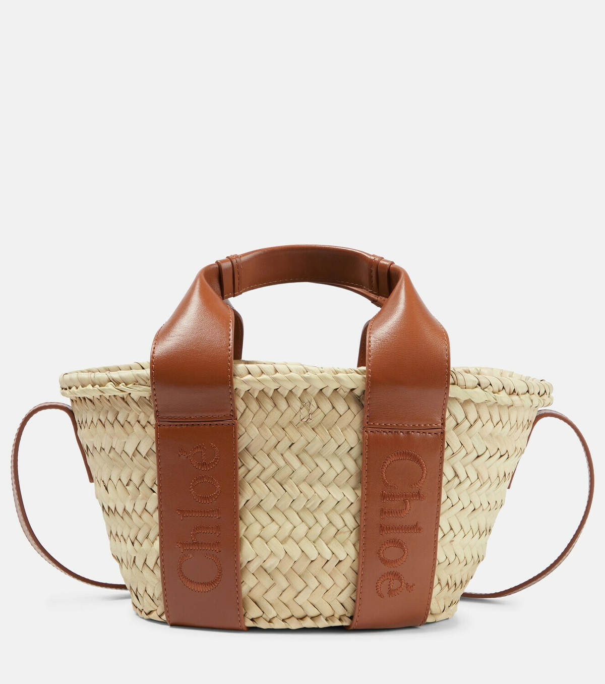 Sense Mini Leather Crossbody Bag in Brown - Chloe