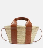 Chloe - Sense Mini raffia tote bag