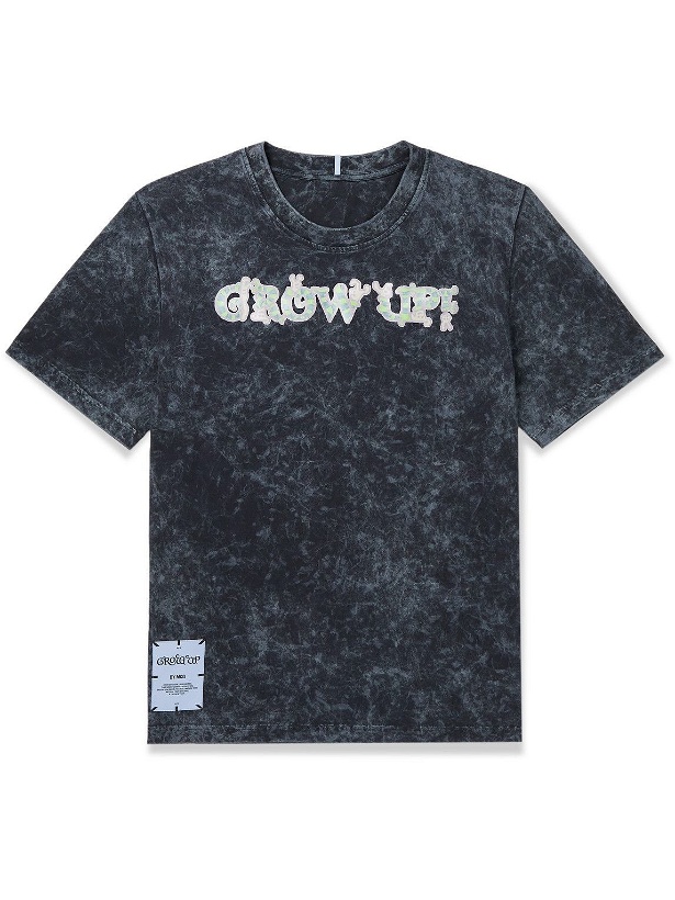 Photo: MCQ - Printed Tie-Dyed Cotton-Jersey T-Shirt - Blue