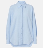 Hunza G Resort oversized seersucker shirt