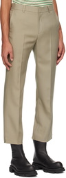 Solid Homme Beige Tapered Trousers