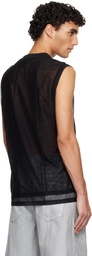 Mugler Black Spiral Tank Top