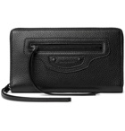 BALENCIAGA - Full-Grain Leather Zip-Around Wallet - Black