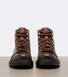 Miu Miu Leather lace-up boots