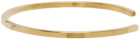 MM6 Maison Margiela Gold Slim Logo Cuff Bracelet