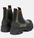 Ganni Leather Chelsea boots