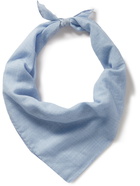 ANDERSON & SHEPPARD - Polka-Dot Cotton Scarf - Blue