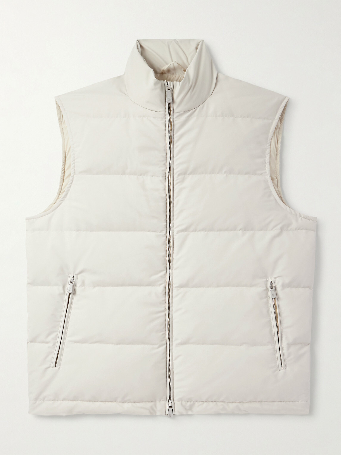 Eleventy - Quilted Tech Wool-Blend Down Gilet - Gray