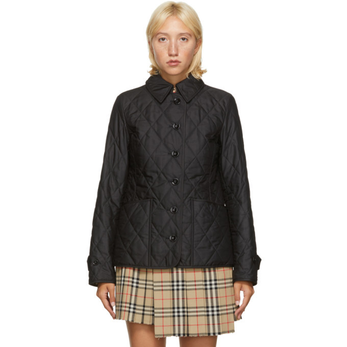 【関税送料込】Burberry Frnleigh Jacket ジャケット Burberry Black Quilted Fernleigh Jacket Burberry