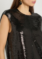 Courrèges Sequin-embellished Tulle Mini Dress Black
