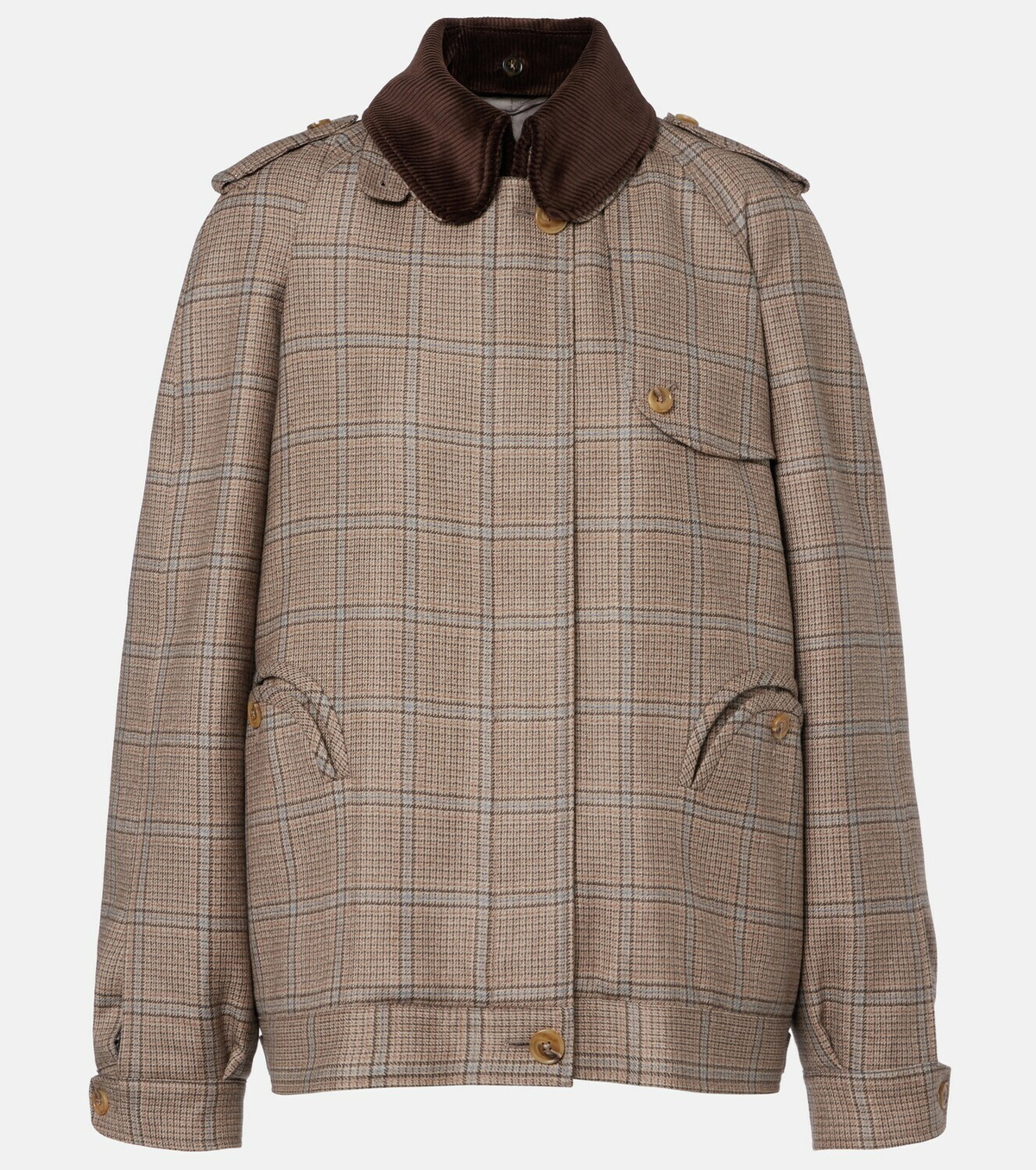 Blazé Milano Chausie checked virgin wool jacket